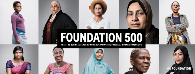 「Foundation 500」には貧しい地域の女性起業家500人を掲載する